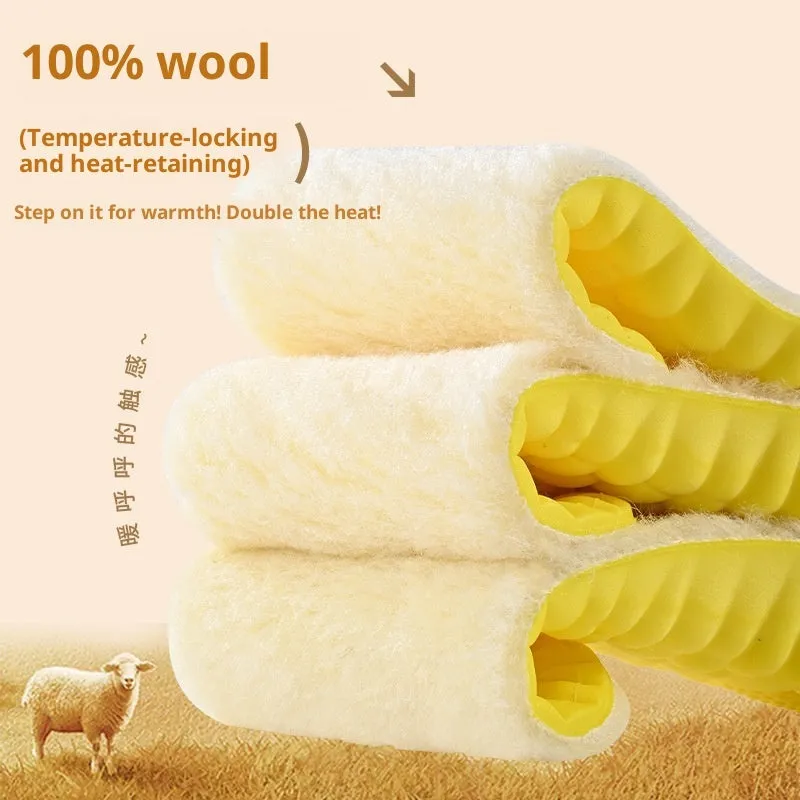 Wool fleece lined cloud height increasing insole in warm winter style, available in 1.5cm to 3.5cm heights, sizes 35-46