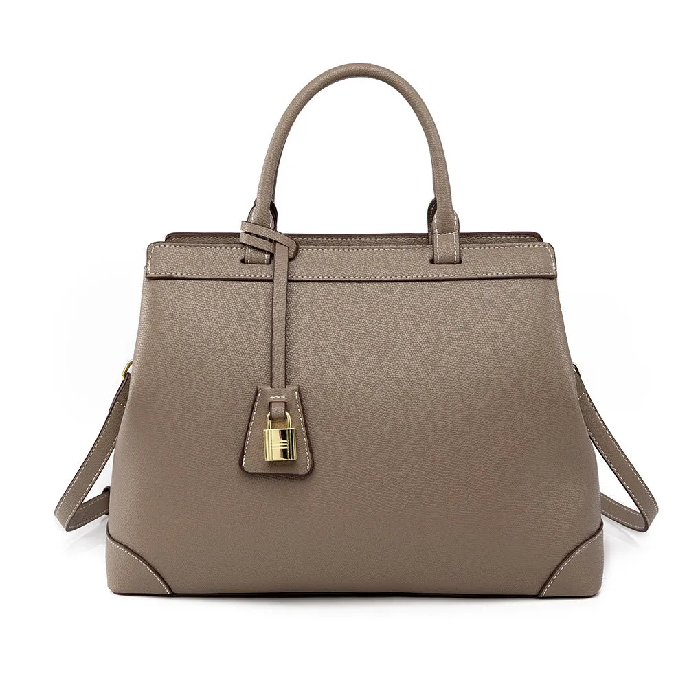 Urban minimalist vertical square PU shoulder bag with stitching detail and internal compartments in black, light beige brown, wine red