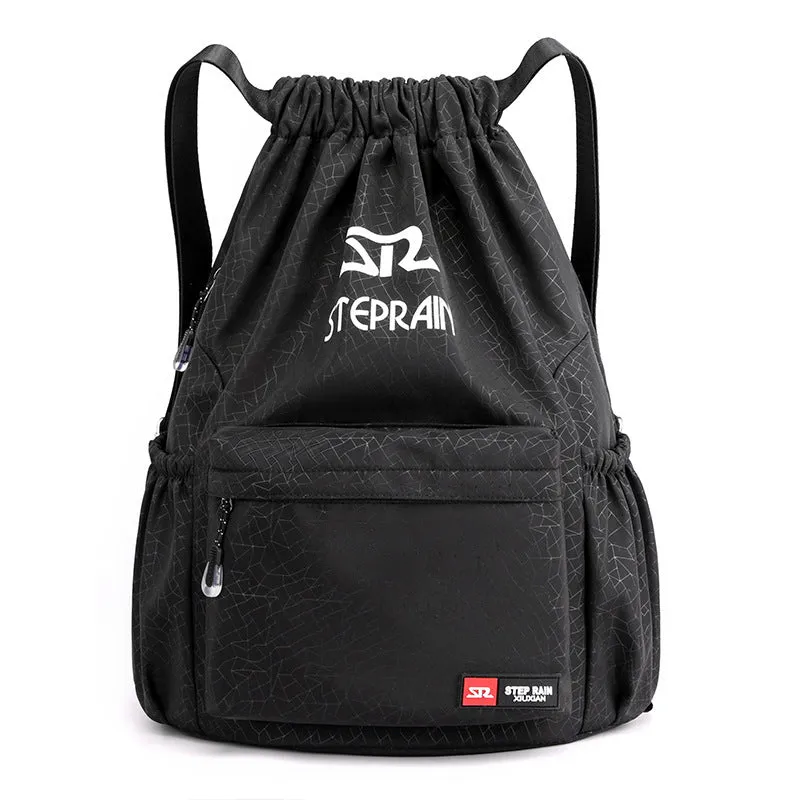 Lightweight drawstring backpack in Oxford cloth available in black, blue, pink and other colours