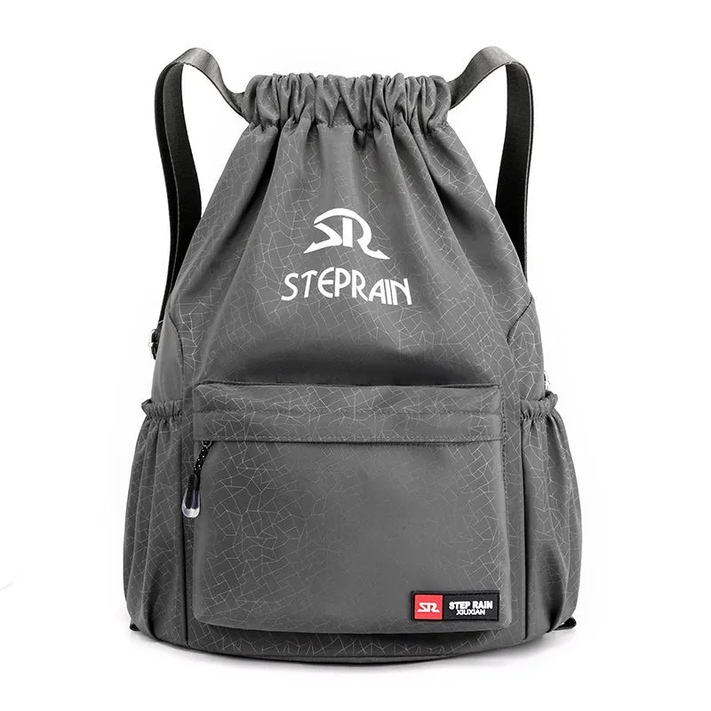 Lightweight drawstring backpack in Oxford cloth available in black, blue, pink and other colours