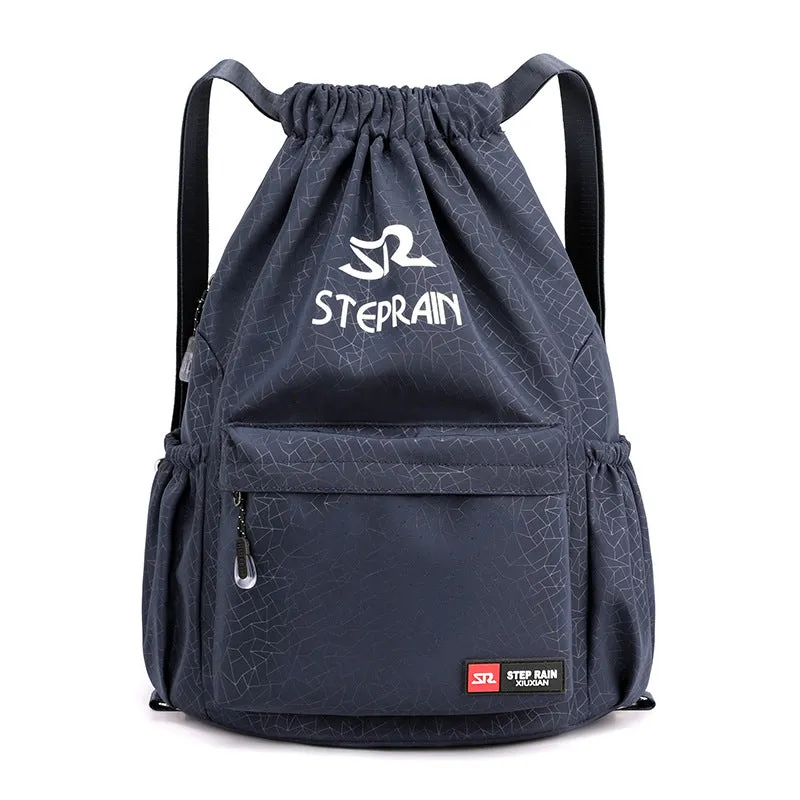 Lightweight drawstring backpack in Oxford cloth available in black, blue, pink and other colours
