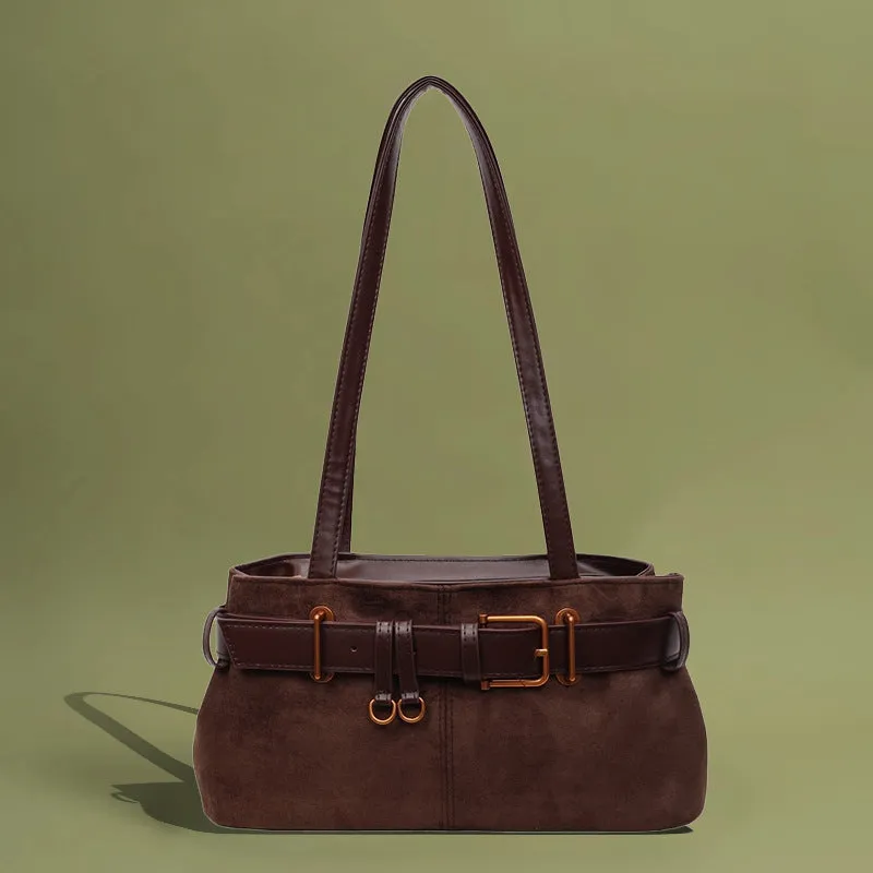 Retro leopard print PU shoulder bag in brown, compact horizontal square shape with double straps, 30x15x10cm.