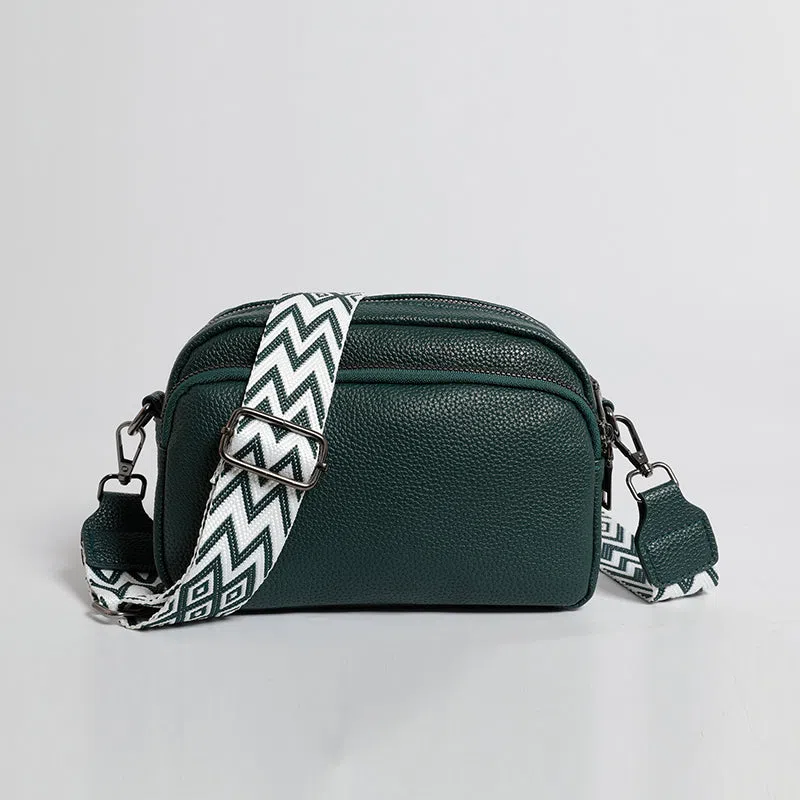 Girl bag with contrast stitching, three-dimensional shape, multi-layer compartments, and zipper pocket, in khaki colour