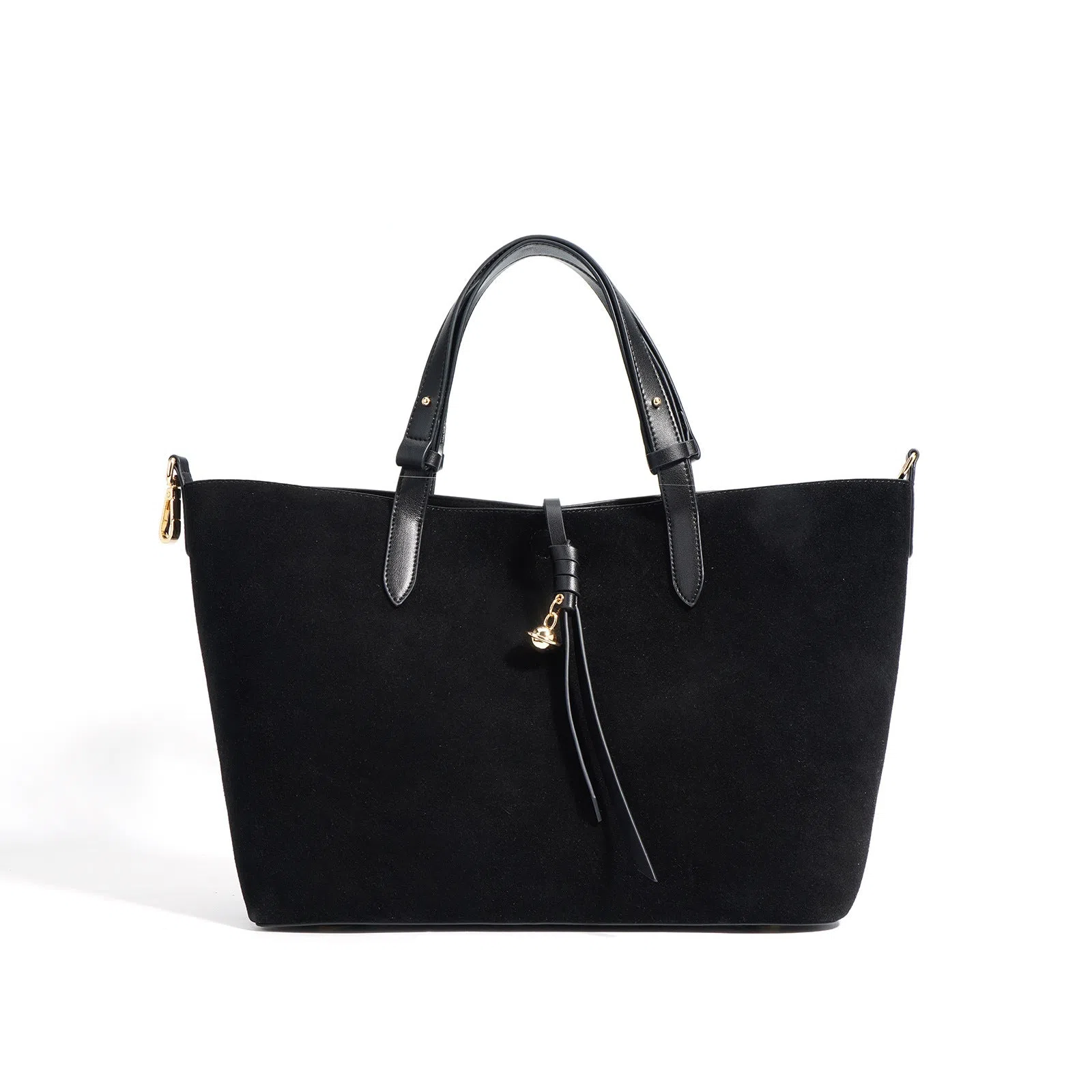 Autumn and winter Maillard-style retro tote bag in olive green with bucket shape, cotton lining, and document pocket
