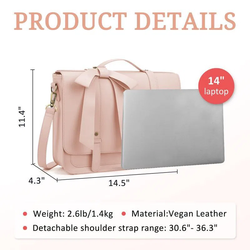 Women's polyurethane butterfly laptop bag in pink with romantic summer garden print