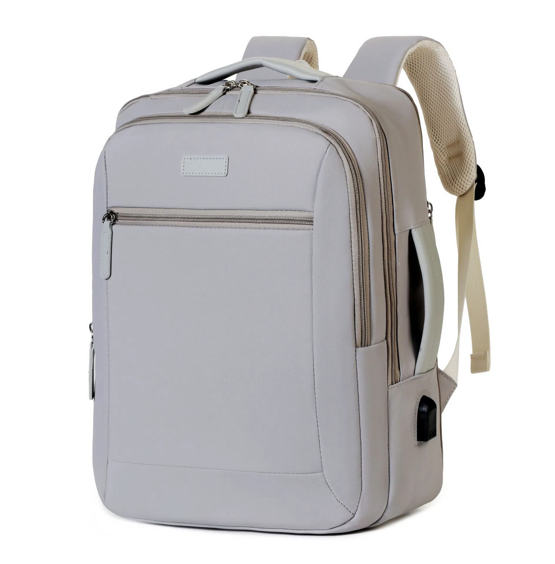 Women's large capacity business bag in solid colour Oxford cloth, available in beige, black, and other shades
