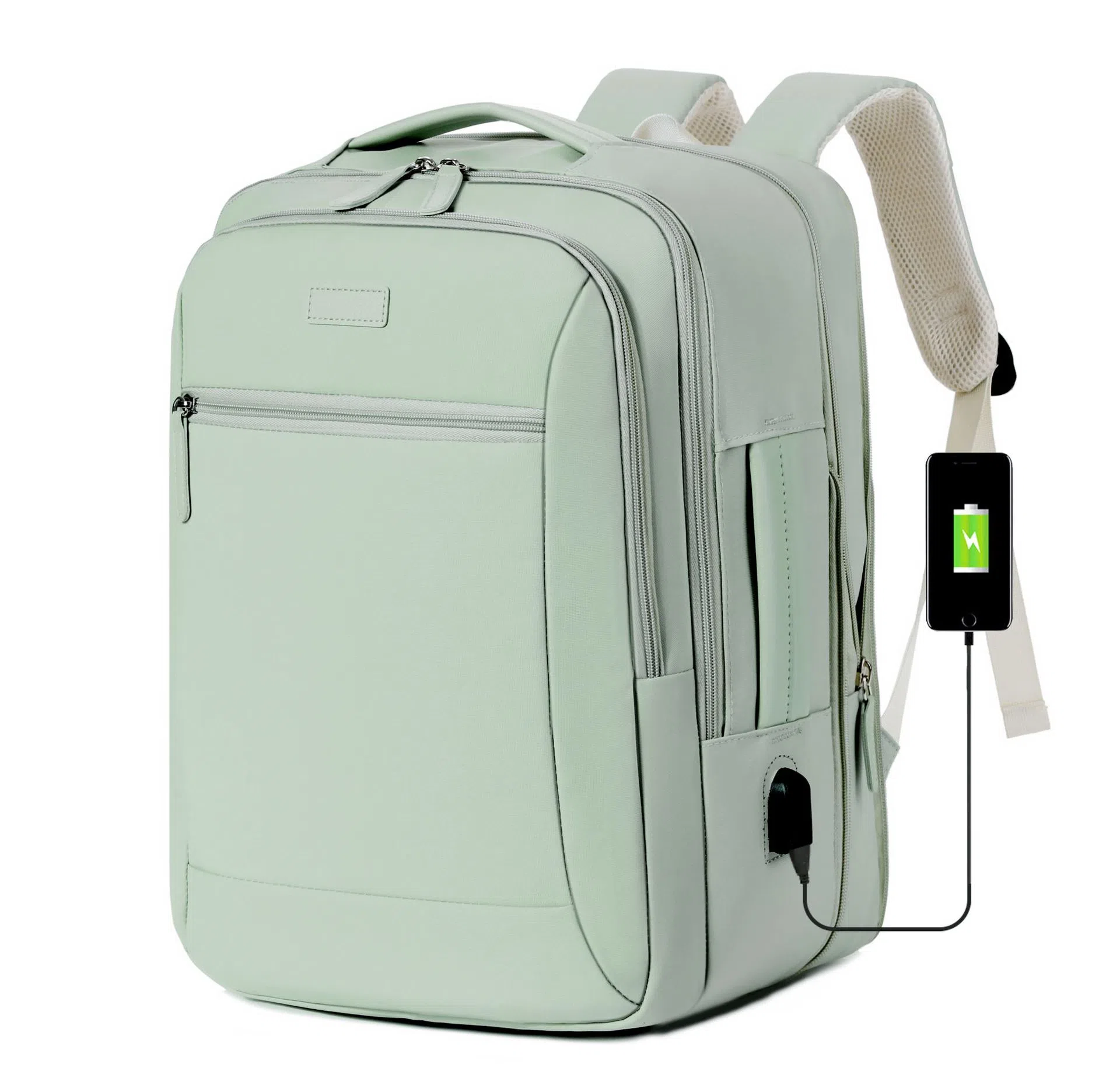 Women's large capacity business bag in solid colour Oxford cloth, available in beige, black, and other shades