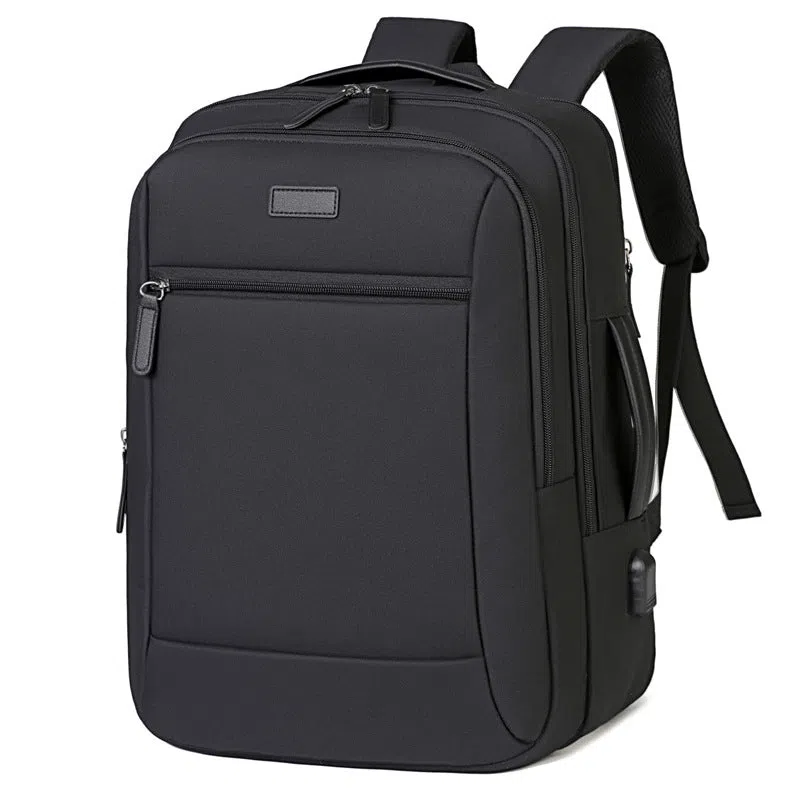 Women's large capacity business bag in solid colour Oxford cloth, available in beige, black, and other shades