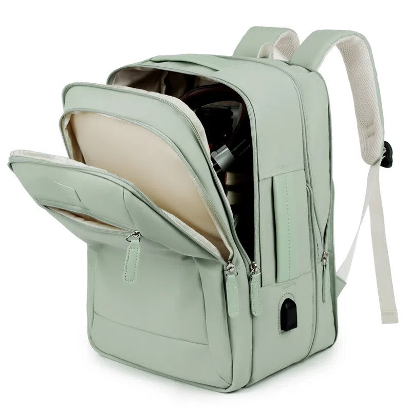 Women's large capacity business bag in solid colour Oxford cloth, available in beige, black, and other shades