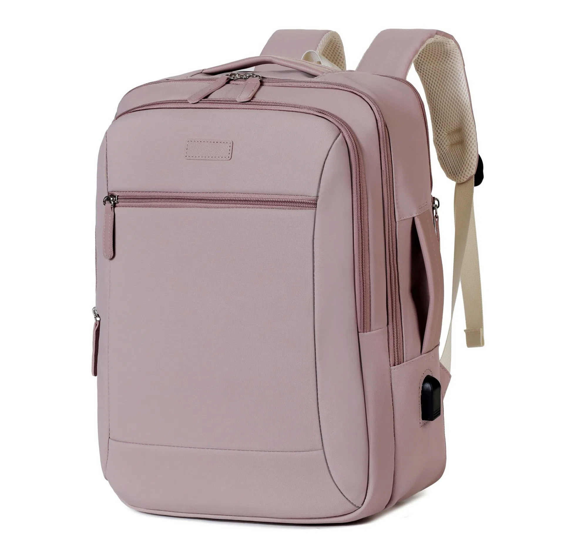 Women's large capacity business bag in solid colour Oxford cloth, available in beige, black, and other shades