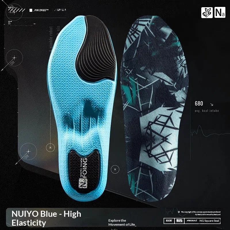 Sports insoles for flat feet for men unisex black colour EVA material with arch support