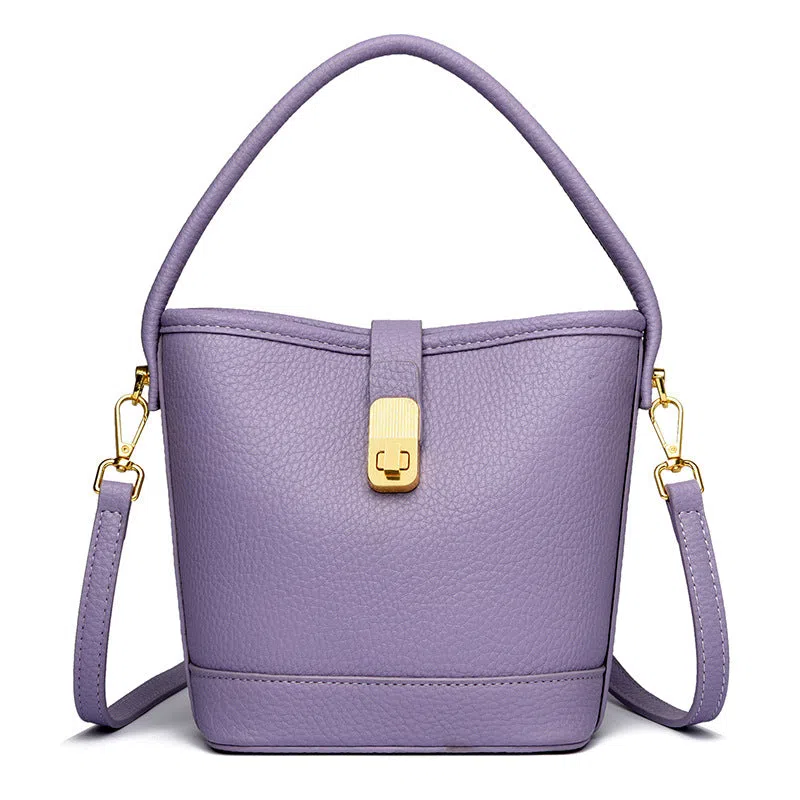 Multi-layer single shoulder bag in soft PU leather with nylon lining and 3D outer pocket