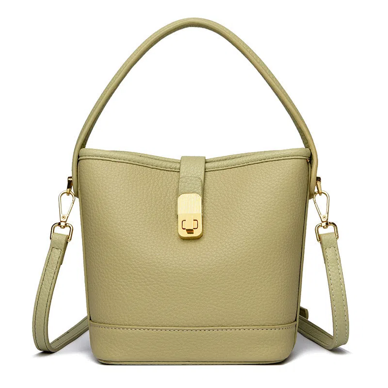Multi-layer single shoulder bag in soft PU leather with nylon lining and 3D outer pocket
