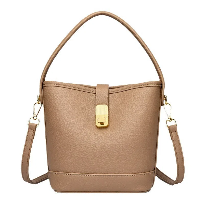 Multi-layer single shoulder bag in soft PU leather with nylon lining and 3D outer pocket