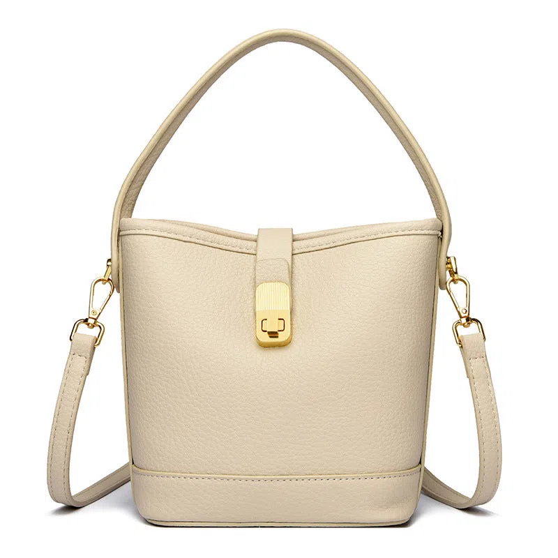 Multi-layer single shoulder bag in soft PU leather with nylon lining and 3D outer pocket