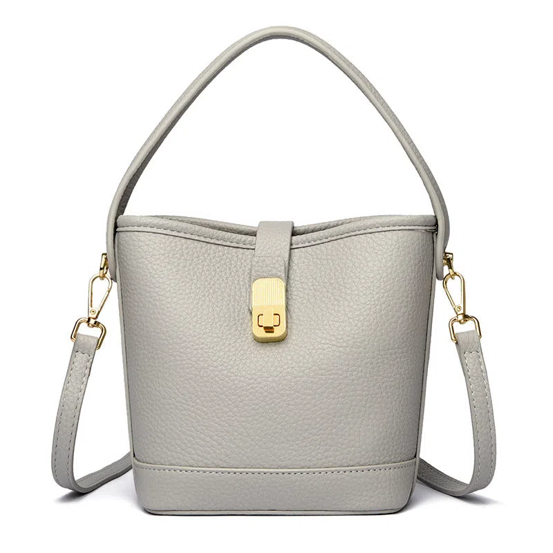 Multi-layer single shoulder bag in soft PU leather with nylon lining and 3D outer pocket