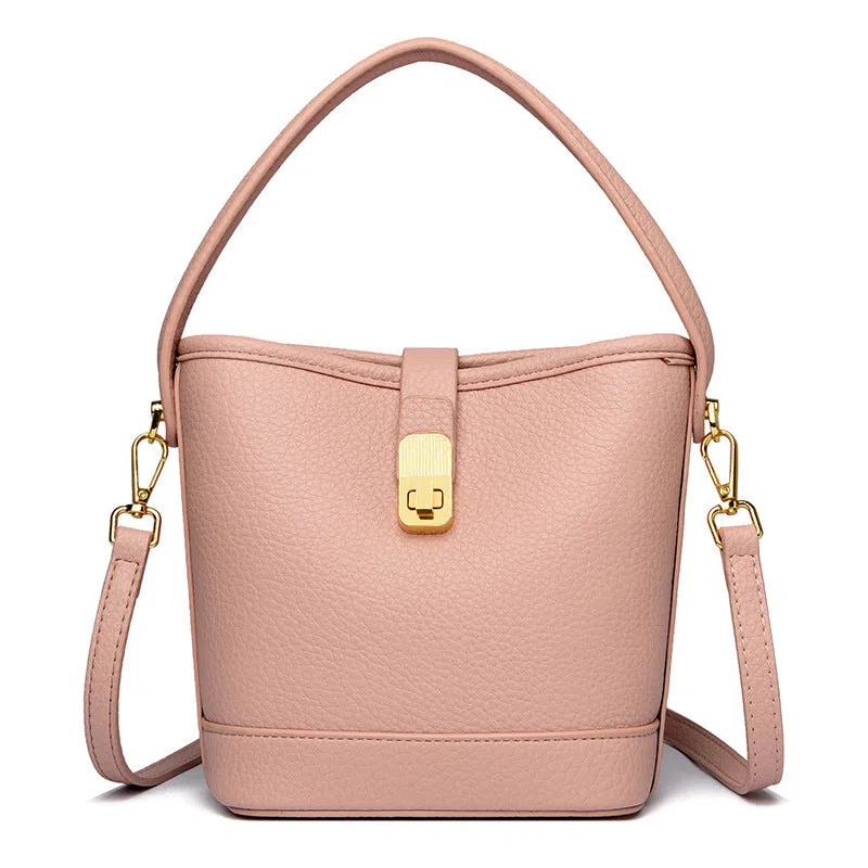 Multi-layer single shoulder bag in soft PU leather with nylon lining and 3D outer pocket