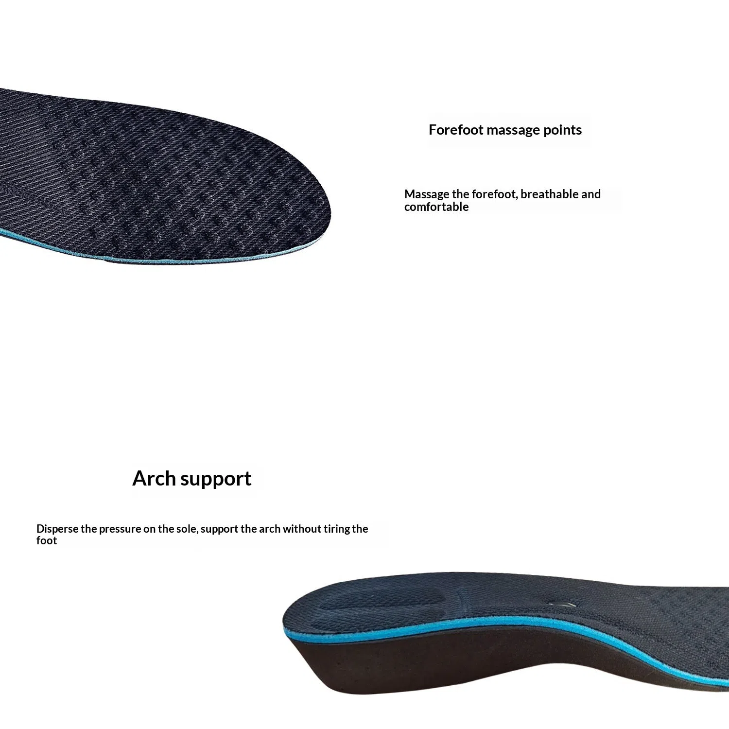 Magnetic massage EVA cushioned height-increasing insoles in 2cm, 3cm, 4cm, 5cm for unisex sports and leisure
