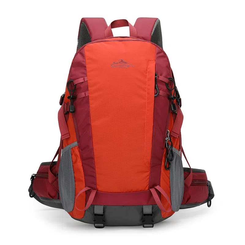 Men's lightweight outdoor casual hiking backpack in 20-35L with fruit pattern and swastika trend element