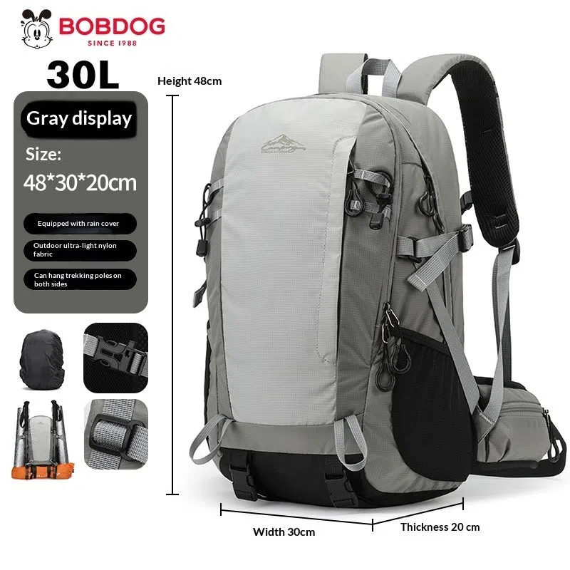 Men's lightweight outdoor casual hiking backpack in 20-35L with fruit pattern and swastika trend element