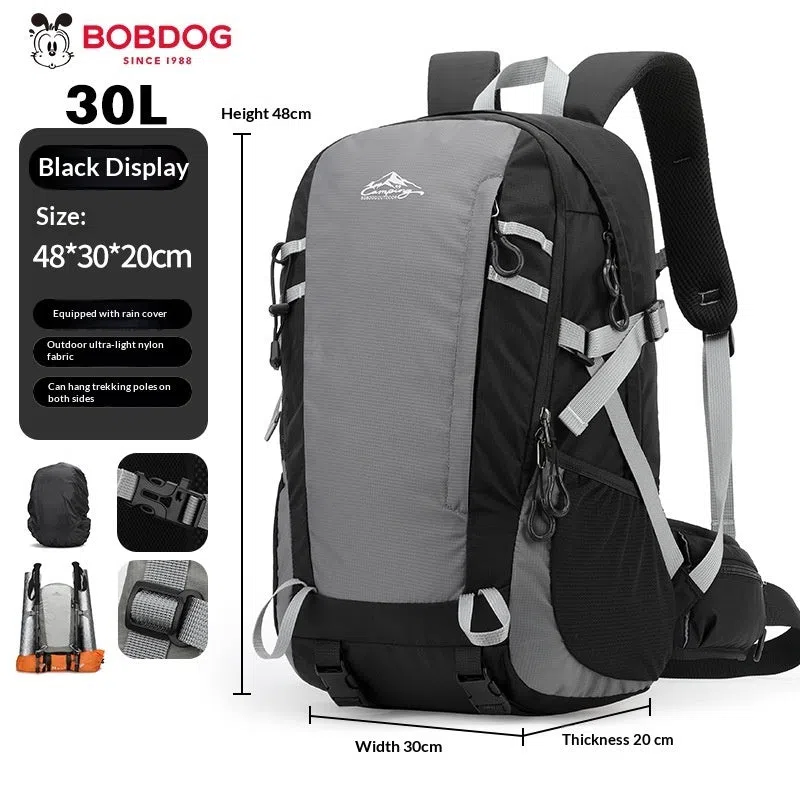 Men's lightweight outdoor casual hiking backpack in 20-35L with fruit pattern and swastika trend element