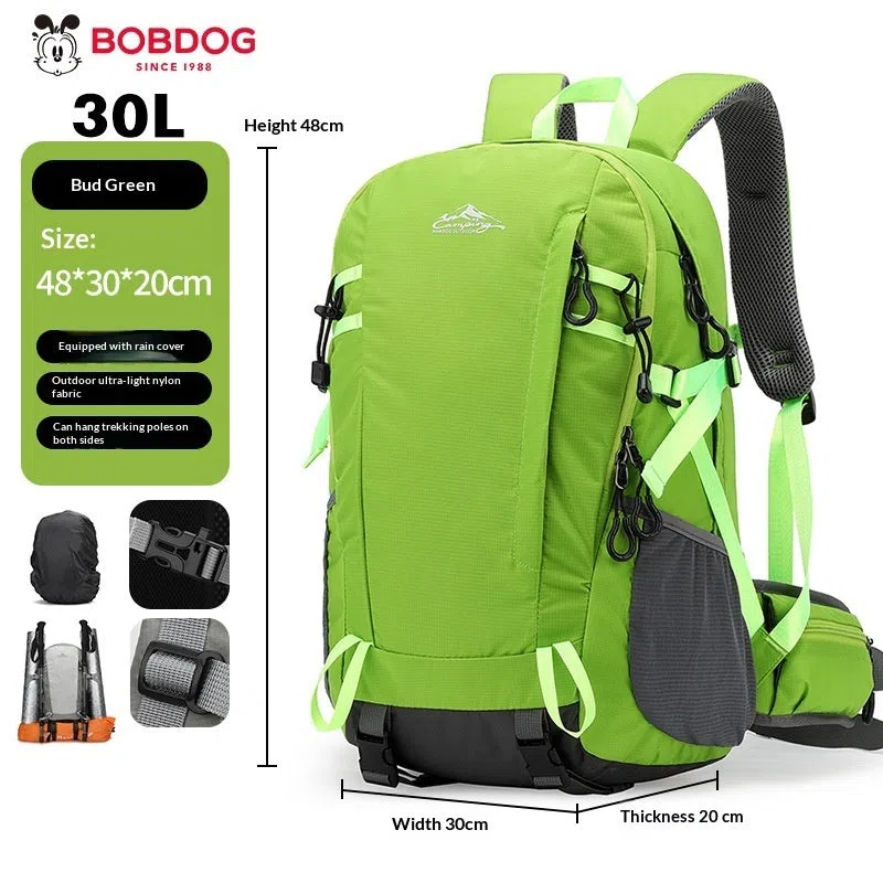 Men's lightweight outdoor casual hiking backpack in 20-35L with fruit pattern and swastika trend element
