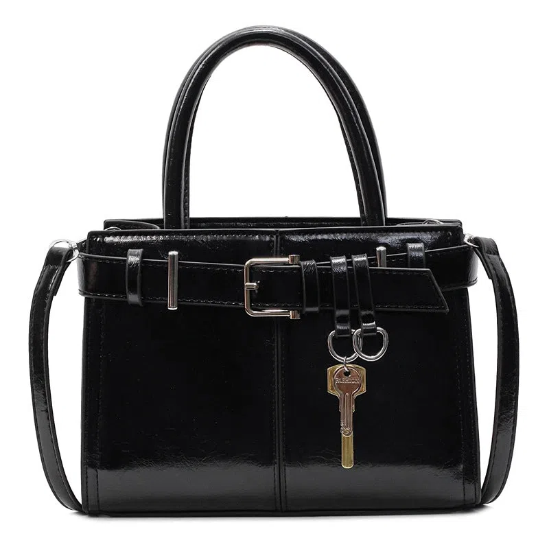Women's large-capacity crossbody bag in PU, horizontal rectangle shape, 23x9x17cm, available in seven colours
