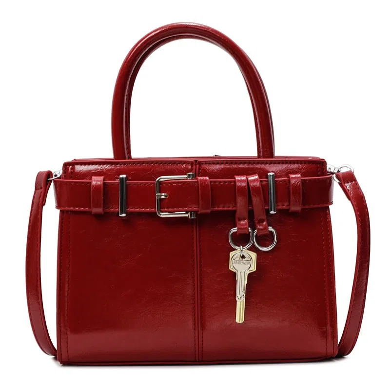 Women's large-capacity crossbody bag in PU, horizontal rectangle shape, 23x9x17cm, available in seven colours