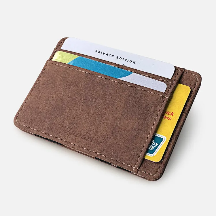 Korean style matte leather coin purse wallet with horizontal square shape measuring 10x7.5x0.5cm