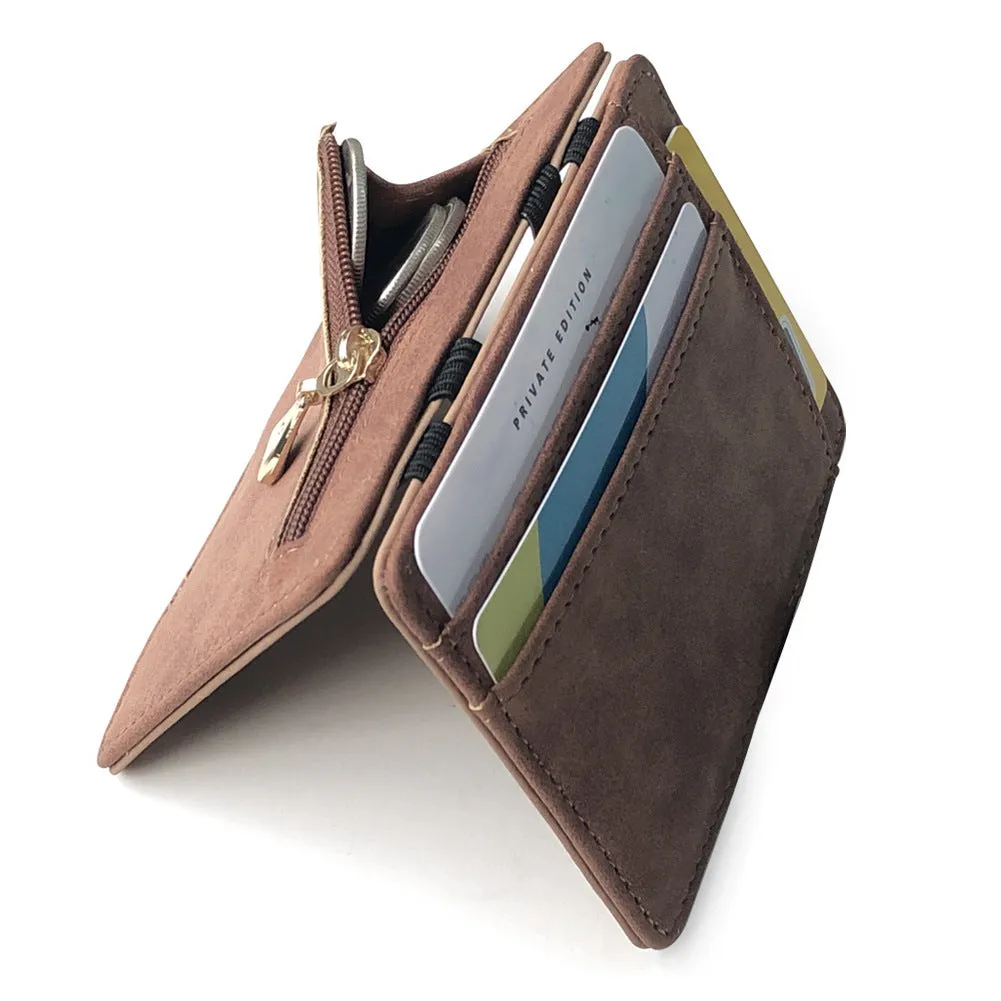 Korean style matte leather coin purse wallet with horizontal square shape measuring 10x7.5x0.5cm