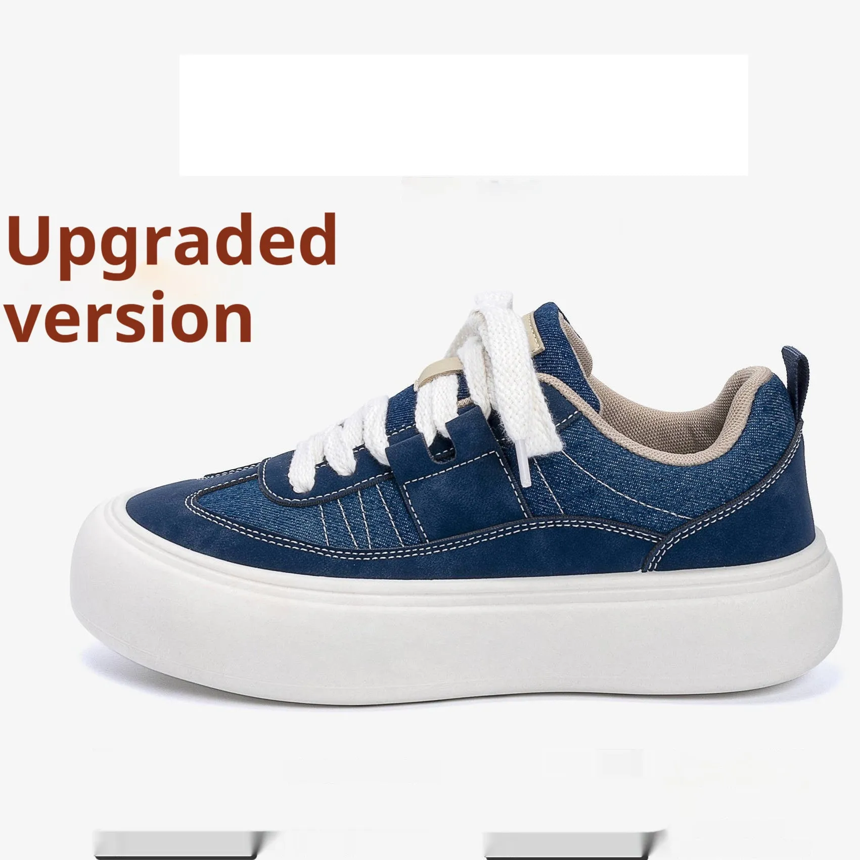 Men's black canvas platform lace-up shoes with a round toe and low-top design on a white background.