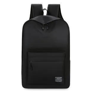 Large black Oxford cloth sports backpack with curved shoulder straps shown on a neutral background