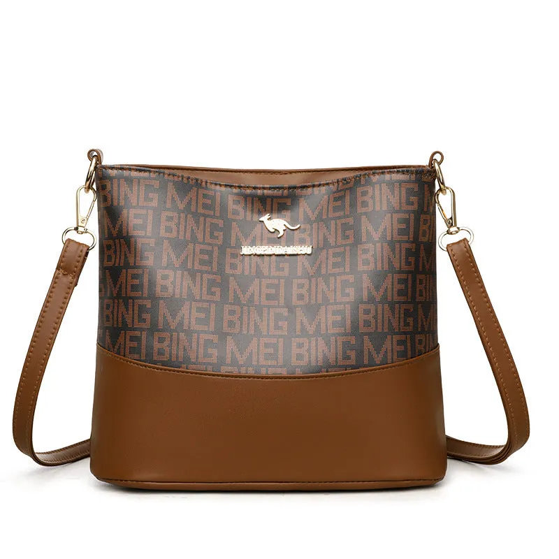 Brown soft leather retro messenger bag with external pockets and internal organisation compartments
