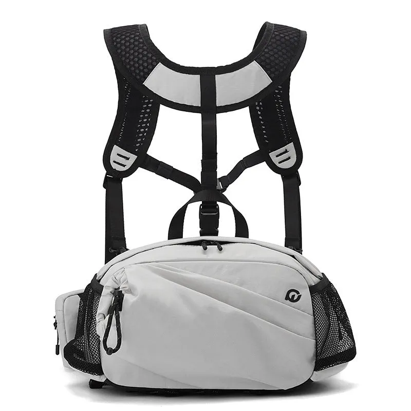 Unisex nylon waist backpack with adjustable straps in five colour options