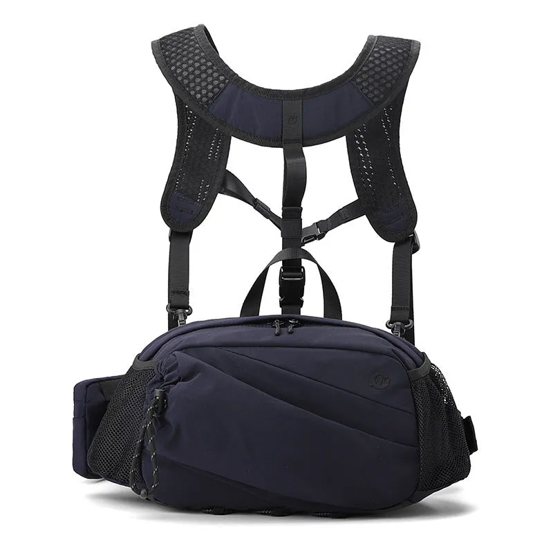 Unisex nylon waist backpack with adjustable straps in five colour options