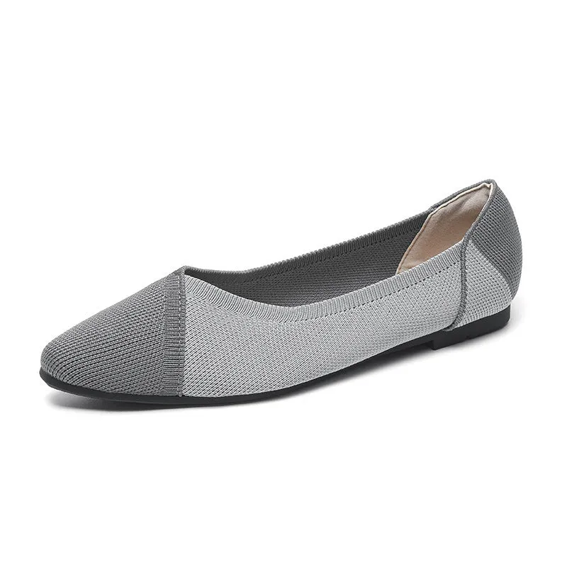Women's Flyknit woven flat shoes in multiple colour patterns with soft sole