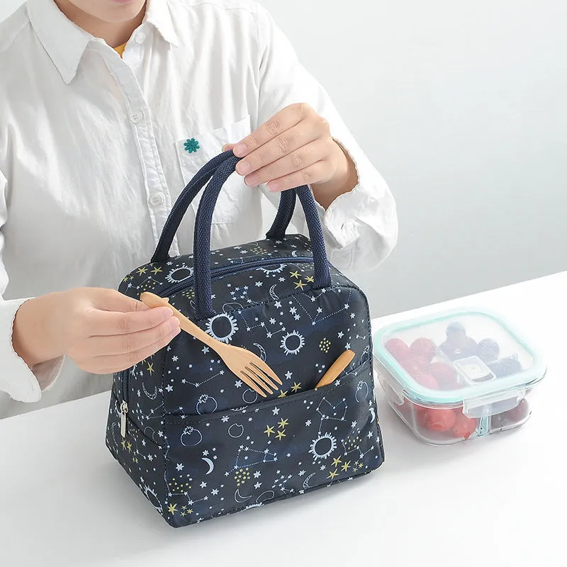 Thermal lunch bag with aluminium foil lining and Oxford cloth exterior in multiple colour options