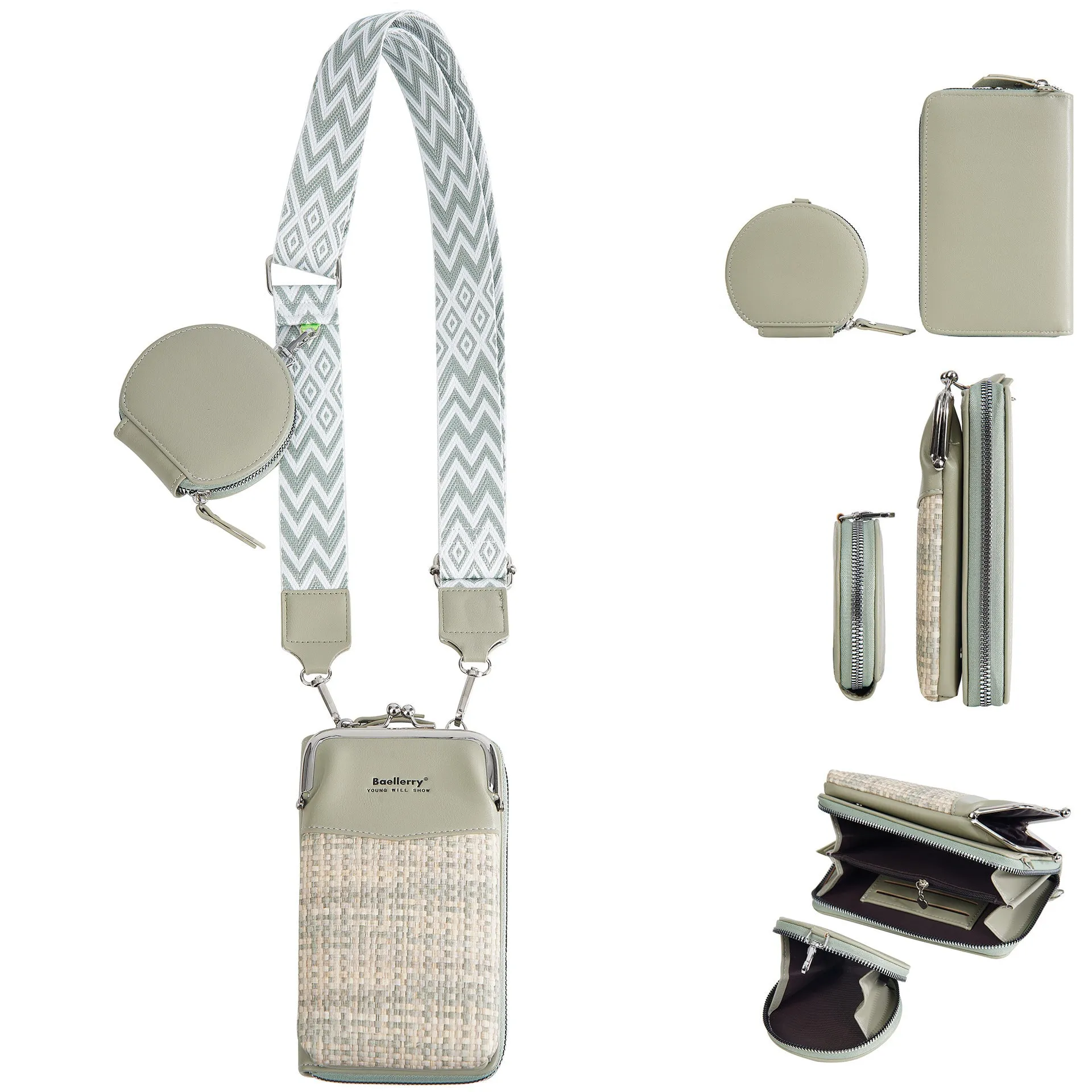 Women's PU leather crossbody phone bag mini satchel in square vertical design available in six colours