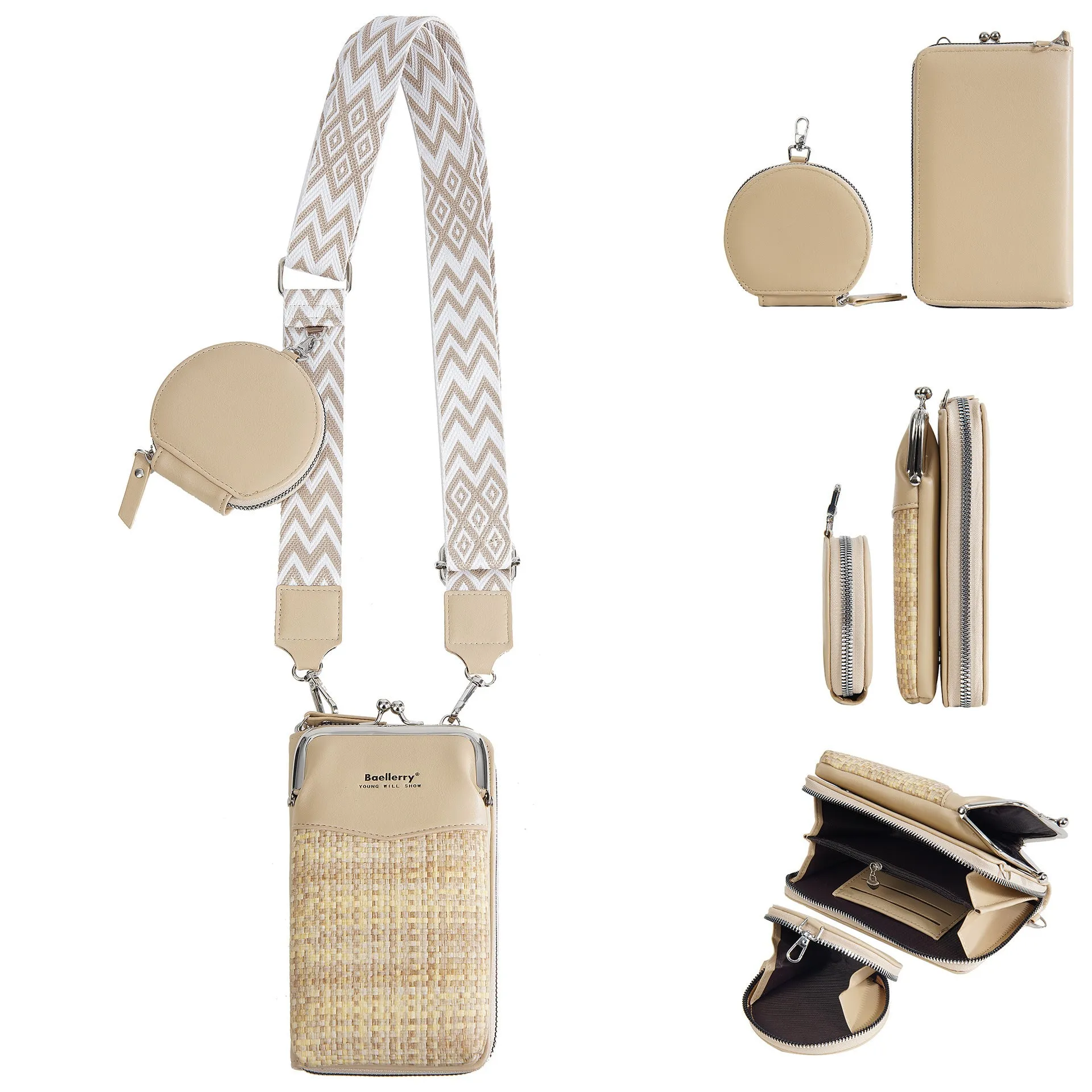 Women's PU leather crossbody phone bag mini satchel in square vertical design available in six colours