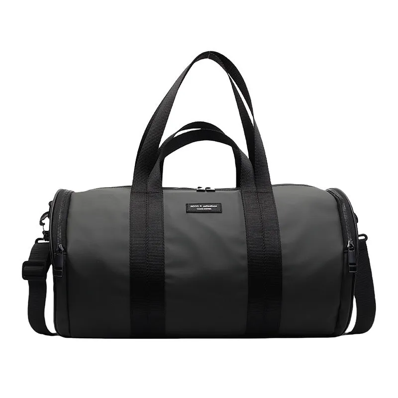 Oxford cloth waterproof sports handbag in black, dark gold or dark grey colours
