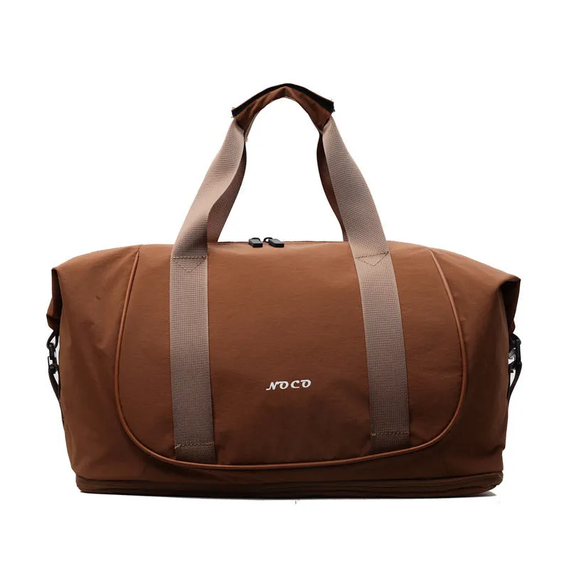 Oxford cloth crossbody bag for yoga fitness travel in milky white colour