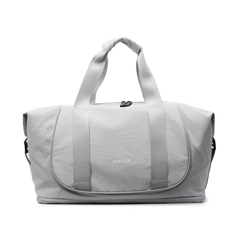 Oxford cloth crossbody bag for yoga fitness travel in milky white colour