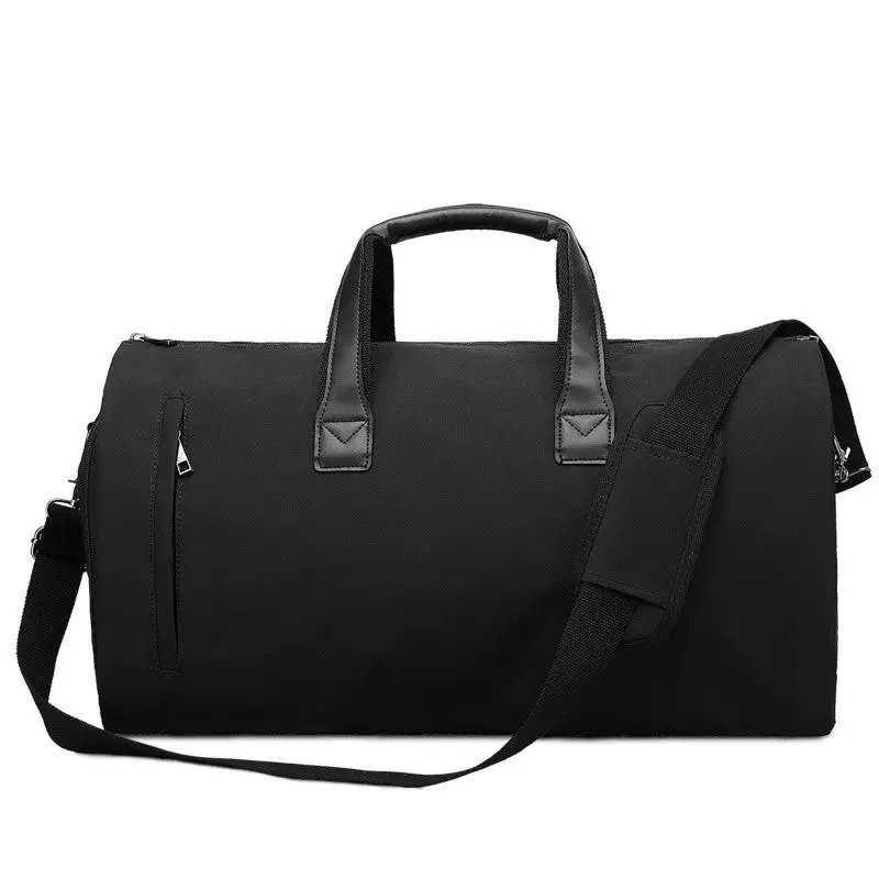 Oval-shaped medium travel bag in light grey with multiple internal compartments for wet-dry separation and organisation.