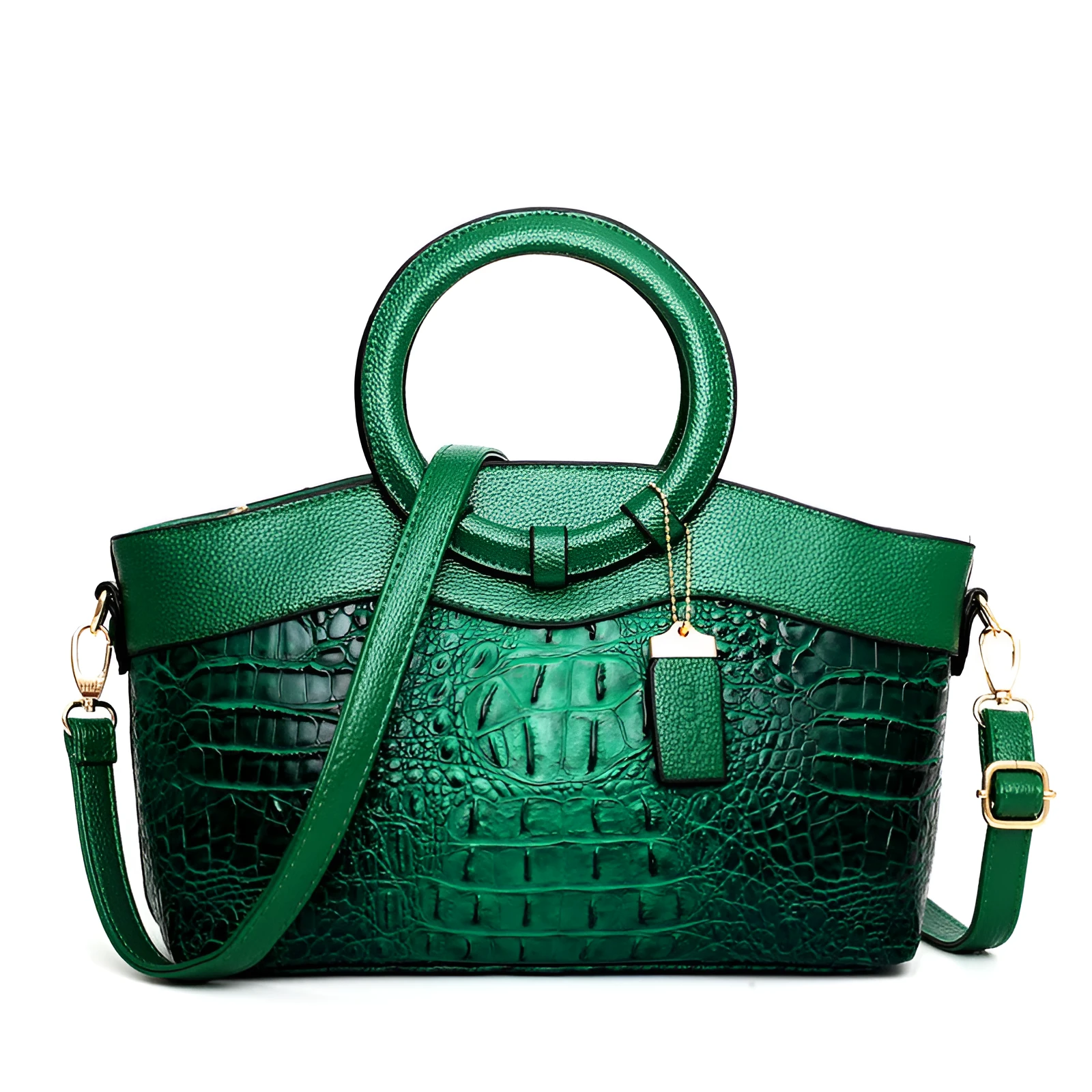 Fabric casual ladies shoulder bag in multiple colours showing zipper compartments and dimensions 31x21x13cm.