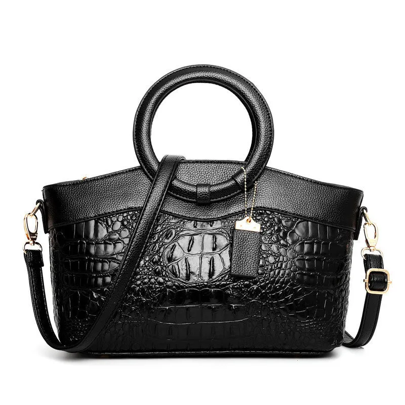 Fabric casual ladies shoulder bag in multiple colours showing zipper compartments and dimensions 31x21x13cm.