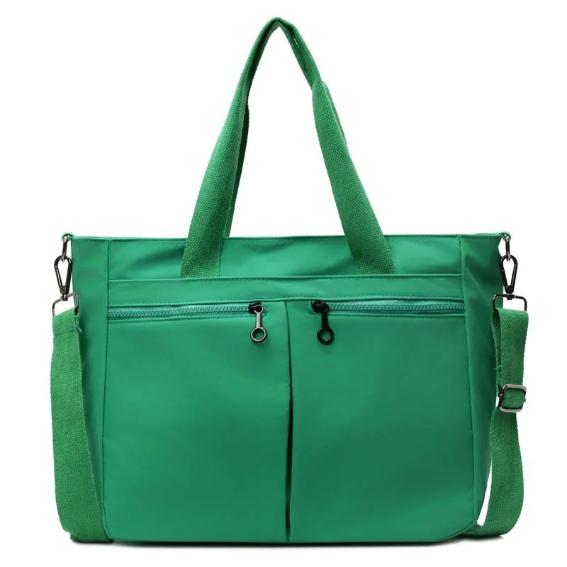 Large capacity solid colour messenger bag in Oxford cloth with 36-55L storage