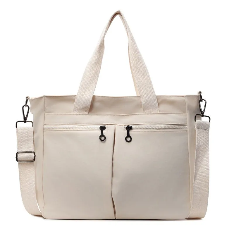 Large capacity solid colour messenger bag in Oxford cloth with 36-55L storage