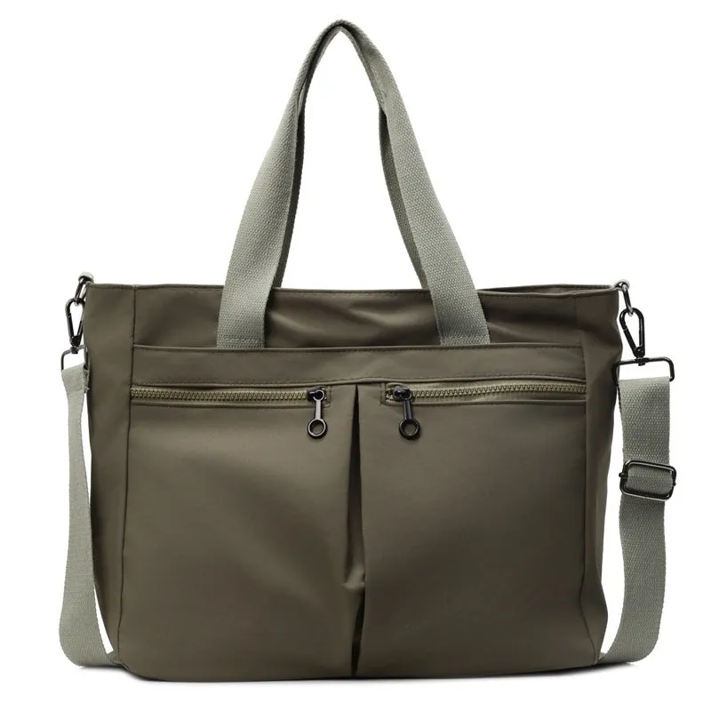 Large capacity solid colour messenger bag in Oxford cloth with 36-55L storage