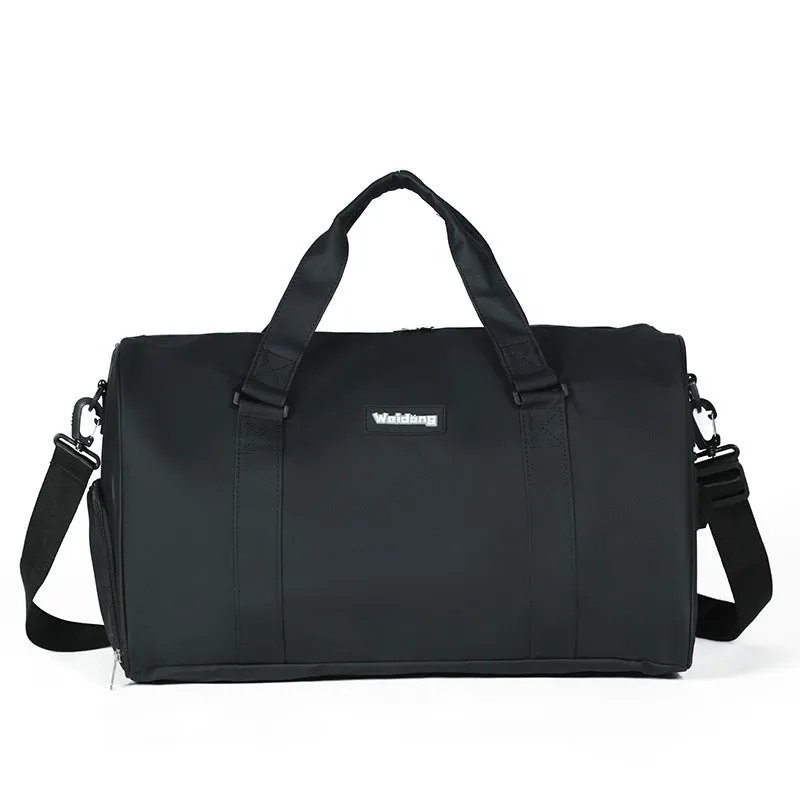 Portable female large capacity swimming bag in gray Oxford cloth with black trim