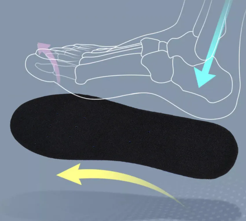 Shock-absorbing breathable EVA insole with holes for men and women thin XD-679 style without interlayer